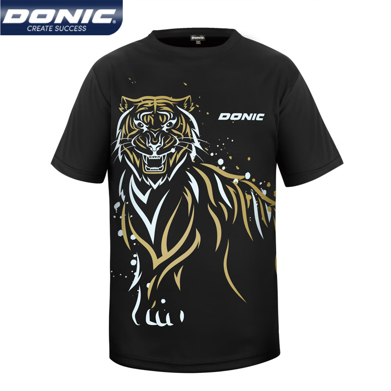 Table Tennis Shirt - 男性と女性のためのソニック卓球ジャージー、タイガースポーツTシャツ、通気性pingポンシャツ、半袖、ラウンドネック、83237