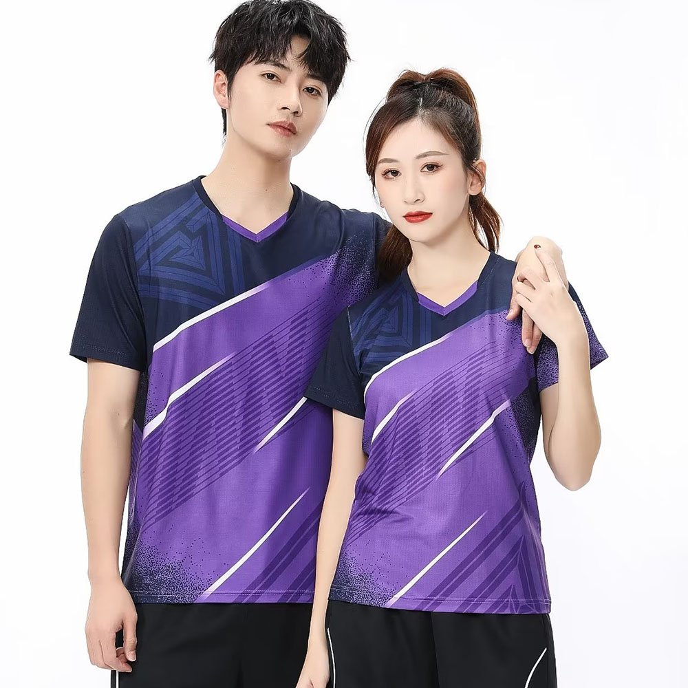 Table Tennis Shirt - 男性と女性のためのテニスTシャツ,半袖スポーツトップ,速乾性,カップル,家族,夏,バドミントン,2023
