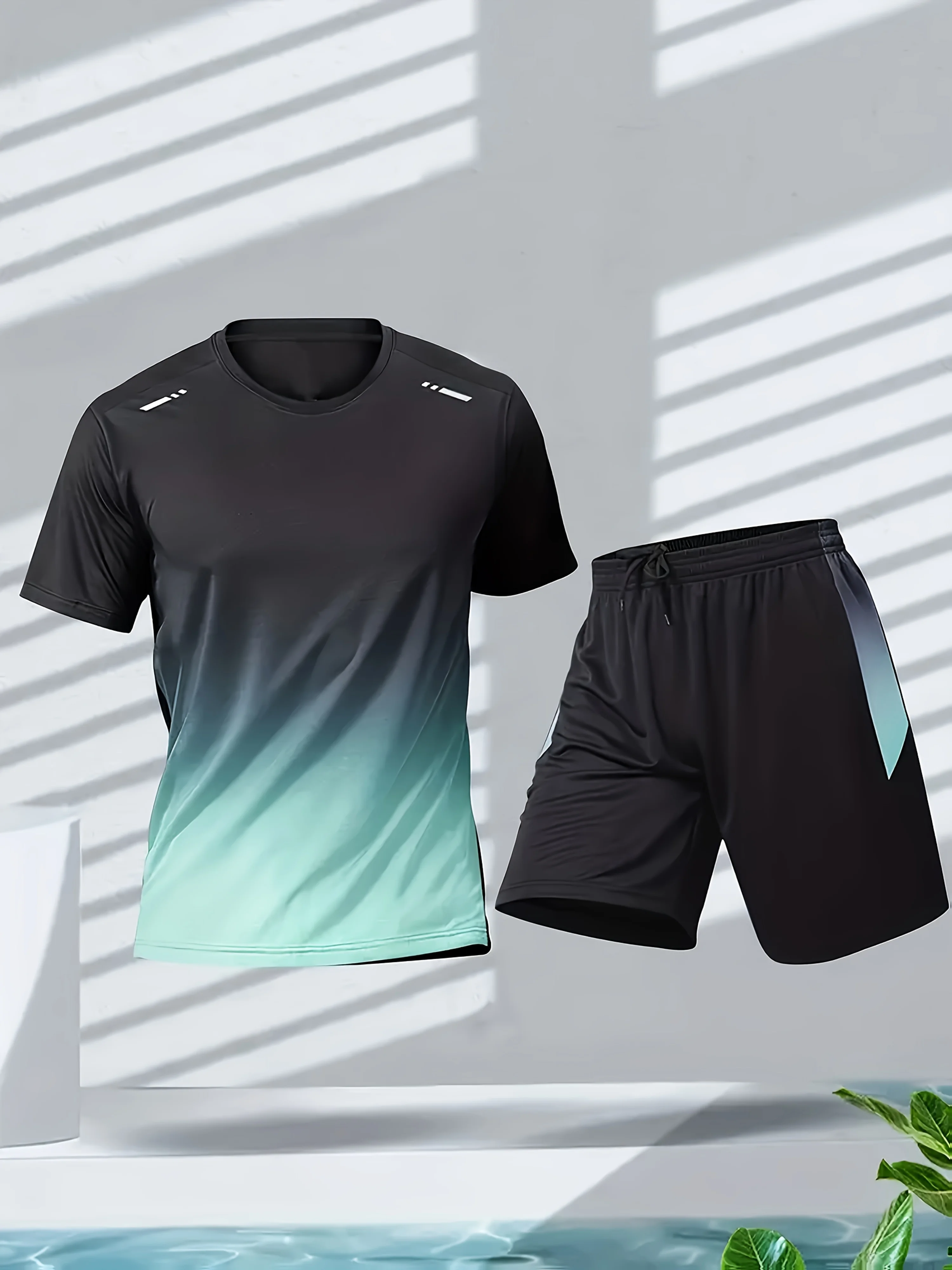 メンズスポーツウェア、アイスシルク半袖・ショートパンツランニ - Table Tennis Shirt のレビューと価格