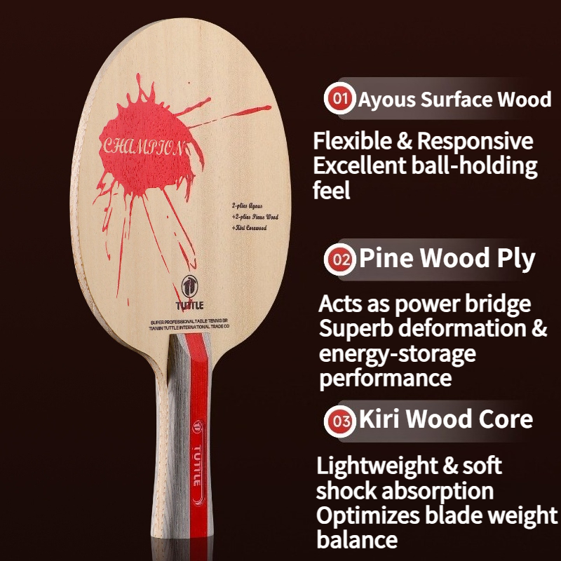 TUTTLE Champion Road 卓球ラケットブレー - Table Tennis Champion のレビューと価格
