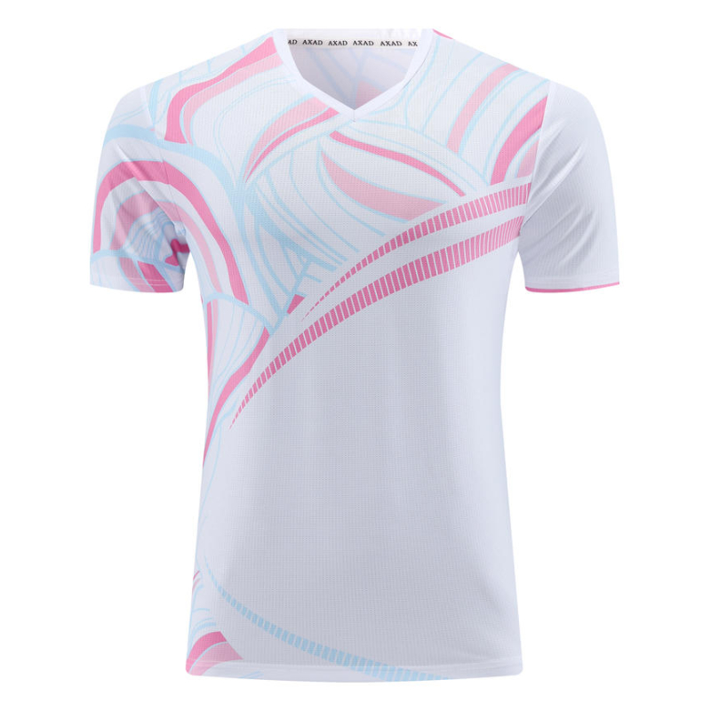 ライトブルー卓球ジャージ男性女性速乾性ピンポンシャツ通気性半 - Table Tennis Shirt のレビューと価格