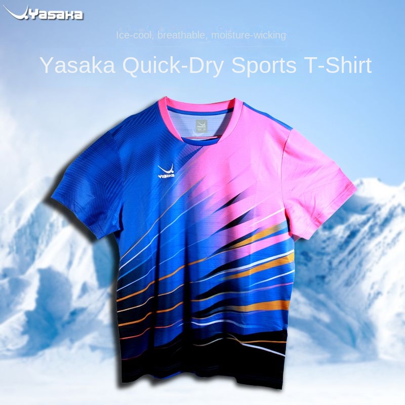Yasaka-卓球競技ユニフォーム、半袖Tシャツ、速乾性、ラ - Table Tennis Shirt のレビューと価格