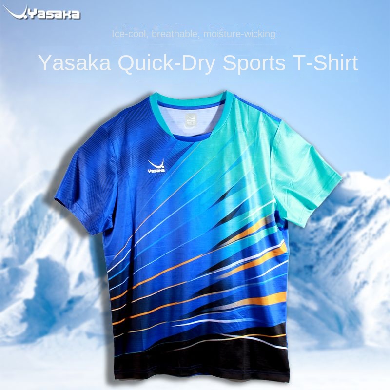 Yasaka-卓球競技ユニフォーム、半袖Tシャツ、速乾性、ラ - Table Tennis Shirt のレビューと価格