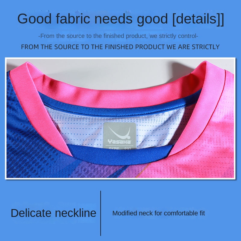 Yasaka-卓球競技ユニフォーム、半袖Tシャツ、速乾性、ラ - Table Tennis Shirt のレビューと価格