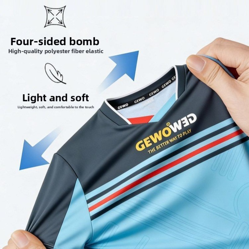 GEWO 新しい卓球用半袖スポーツウェア T シャツ、男性用 - Table Tennis Shirt のレビューと価格