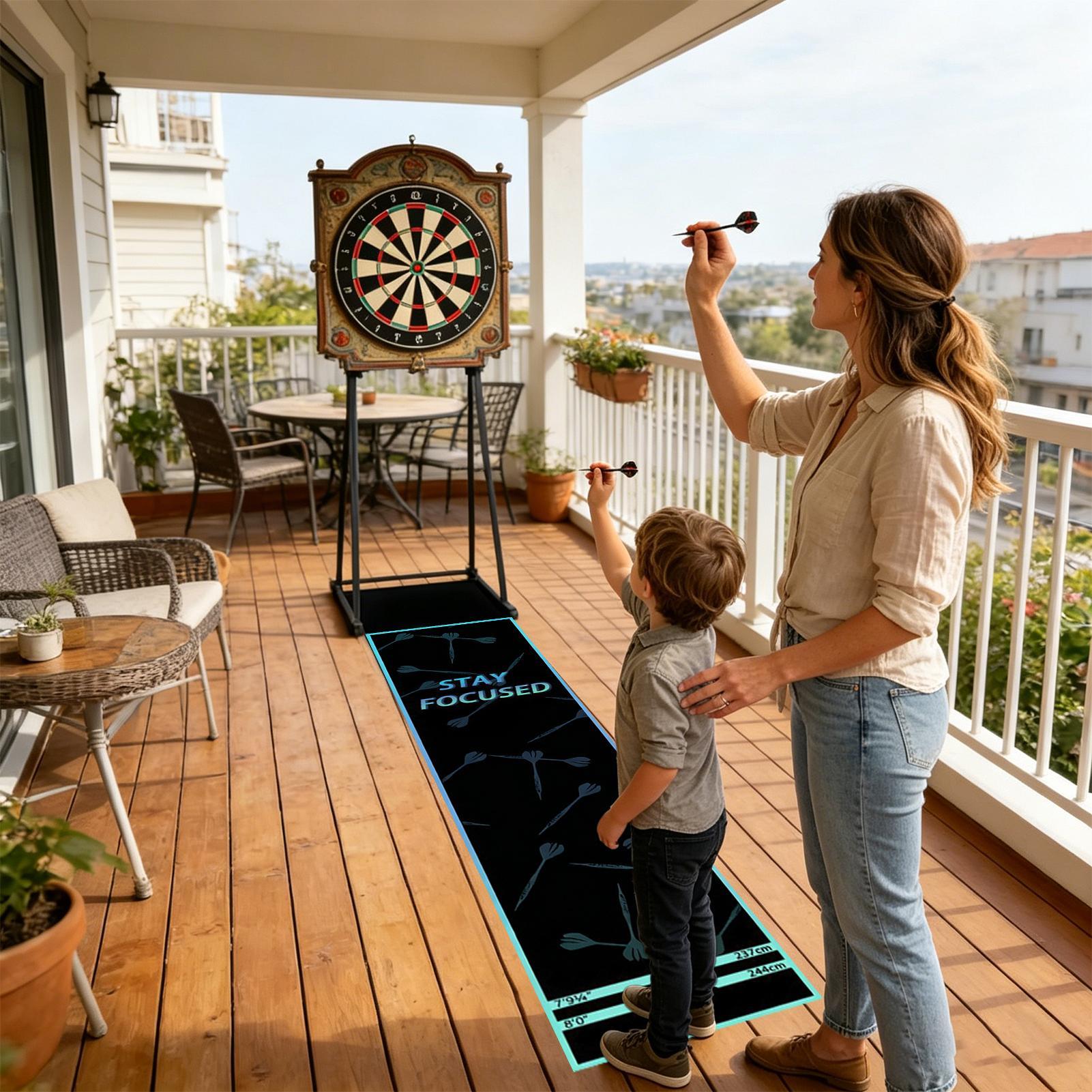 ダーツマット ポータブル ノンスリップ クリスタルベルベット - Throw Distance Board のレビューと価格