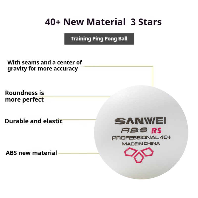 SANWEI RS40+ 3 つ星卓球ボール縫い目 ABS  - Table Tennis Video Game のレビューと価格