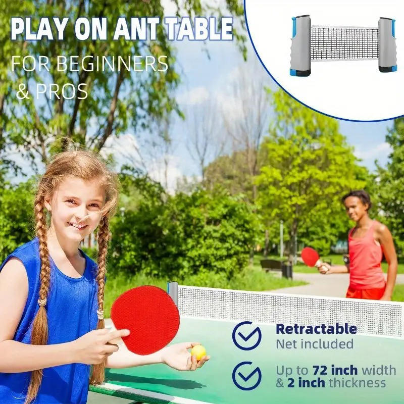 2026 ホット卓球ネットどこでも設置可能な格納式ラックスポ - Table Tennis Kit のレビューと価格