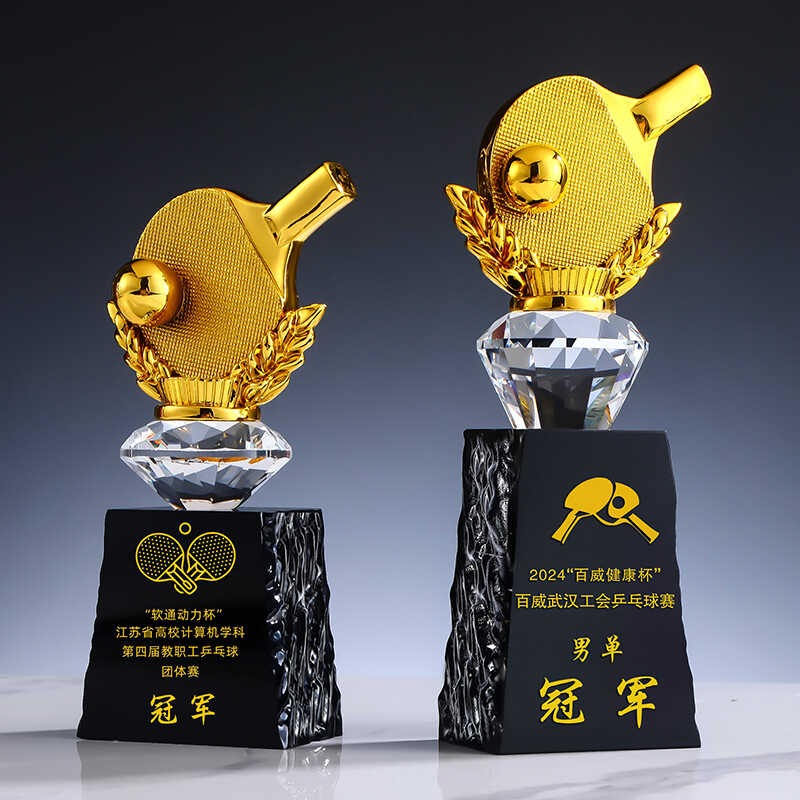 卓球トロフィー カスタマイズ競技賞品 記念品 金メダル 男子 - Table Tennis Champion のレビューと価格