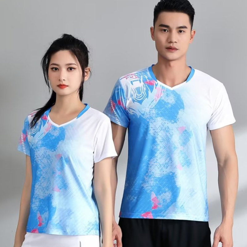 男性/女性卓球ピンポンバドミントン Tシャツトレーニングエク - Table Tennis Shirt のレビューと価格