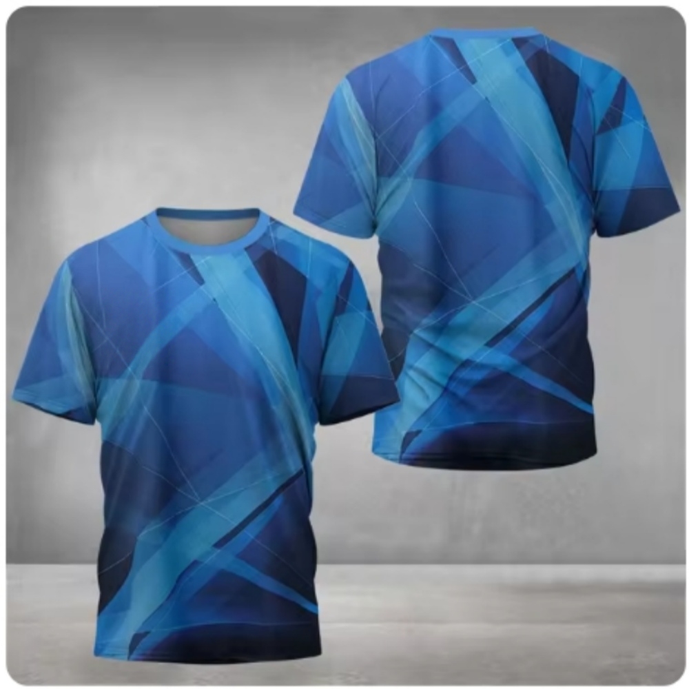 トレーニングスポーツウェア 大人男性用 夏 グラデーションラ - Table Tennis Shirt のレビューと価格