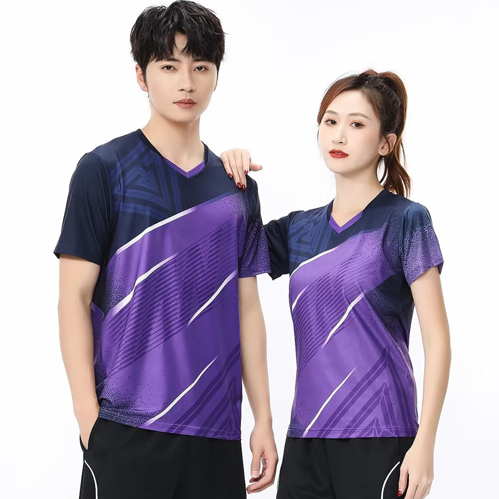 男性と女性のためのテニスTシャツ,半袖スポーツトップ,速乾性 - Table Tennis Shirt のレビューと価格