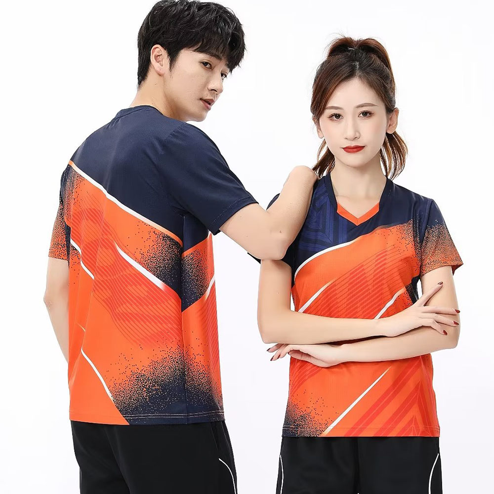 男性と女性のためのテニスTシャツ,半袖スポーツトップ,速乾性 - Table Tennis Shirt のレビューと価格