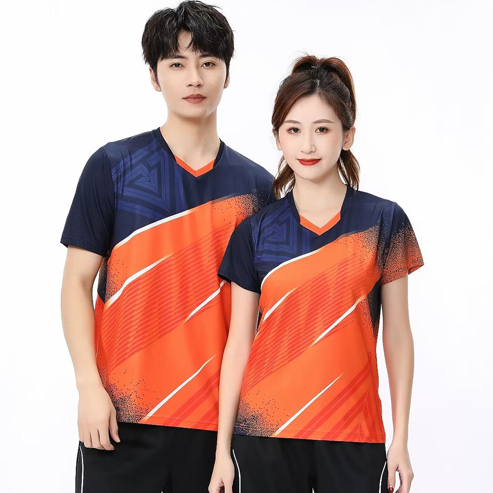 男性と女性のためのテニスTシャツ,半袖スポーツトップ,速乾性 - Table Tennis Shirt のレビューと価格