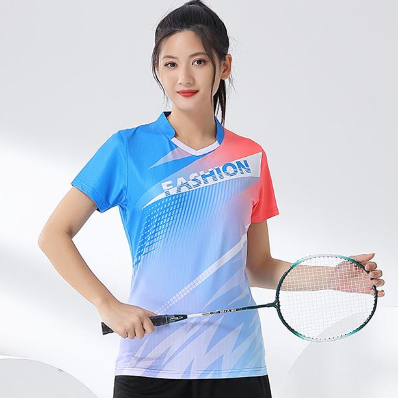 女性用バドミントンプリントTシャツ,ゴルフウェア,速乾性,女 - Table Tennis Shirt のレビューと価格