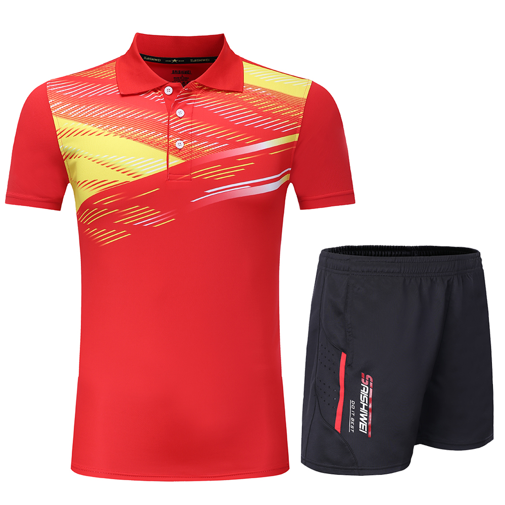 男性と女性のためのテニスTシャツ,トレーニングユニフォーム, - Table Tennis Kit のレビューと価格