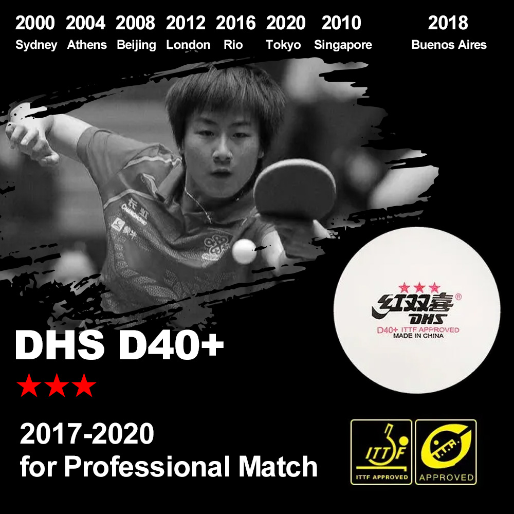 DHS D40+ DJ40+ 卓球ボール 3 スター ABS - Table Tennis Video Game のレビューと価格